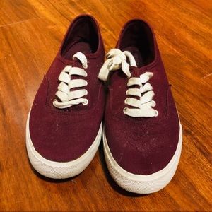 Maroon Canvas Sneakers